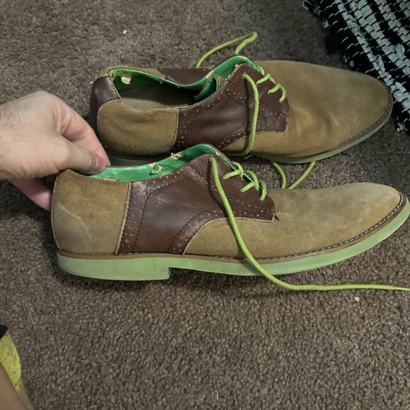 BUKS by Walk-Over Men’s‎ Saddle Oxford Shoes - Size 11 M - Brown Suede & Leather main image 6